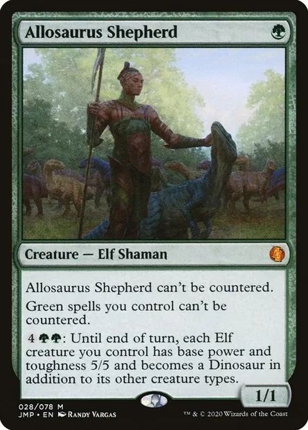 Allosaurus Shepherd, Magic card JMP 28 — Jumpstart set