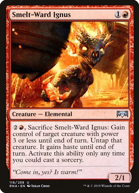 Smelt-Ward Ignus, Magic card RNA 116 — Ravnica Allegiance set