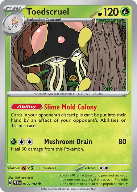 Toedscruel, Pokémon card PAR 017 — Paradox Rift set