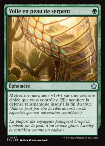 Voile en peau de serpent, carte Magic FDN 233 — extension Foundations
