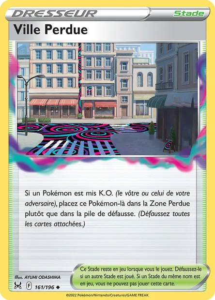 Ville Perdue, carte Pokémon LOR 161 — extension Origine Perdue