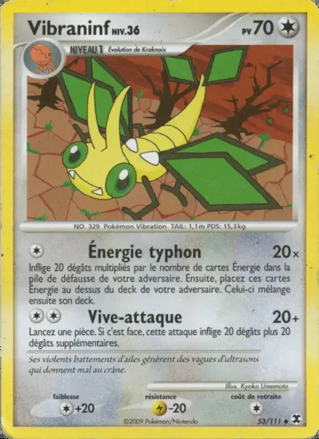 Vibraninf Niv. 36, carte Pokémon RR 53 — extension Rivaux Émergeants