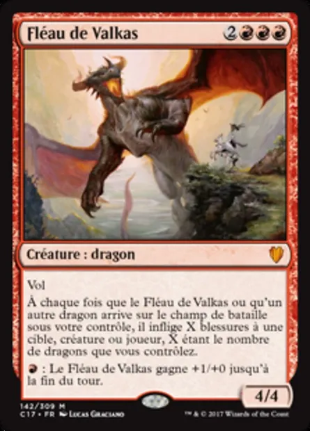 Fléau de Valkas, carte Magic C17 142 — extension Commander 2017