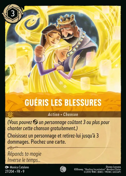 Guéris les blessures, carte Disney Lorcana CH9-027 — extension Fabuleux