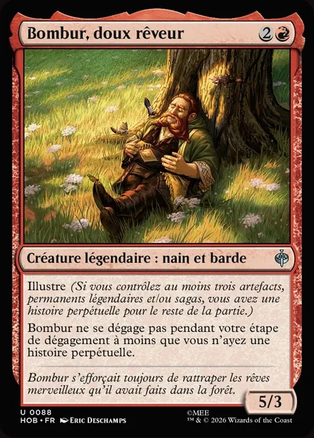 Bombur, doux rêveur, carte Magic HOB 88 — extension The Hobbit