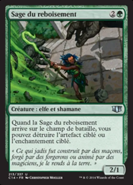 Sage du reboisement, carte Magic C14 213 — extension Commander 2014