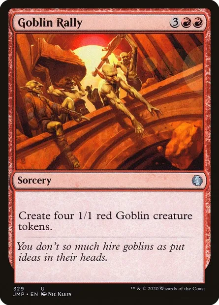 Goblin Rally, Magic card JMP 329 — Jumpstart set
