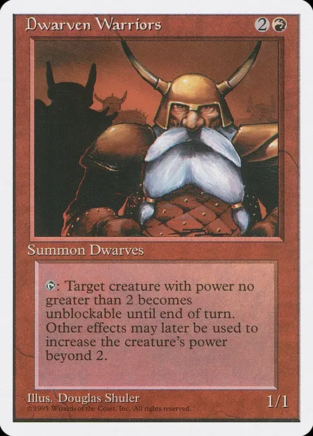 Dwarven Warriors, Magic card 4ED 187 — Fourth Edition set