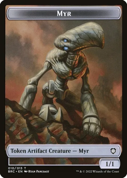 Myr, Magic card TBRC 10 — The Brothers' War Commander Tokens set