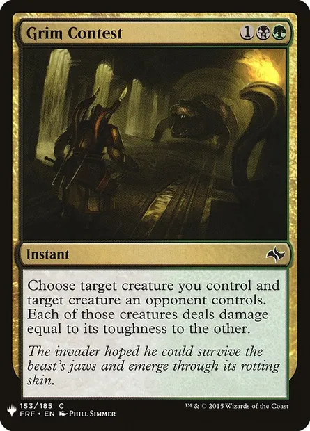 Grim Contest, Magic card PLST FRF-153 — The List set