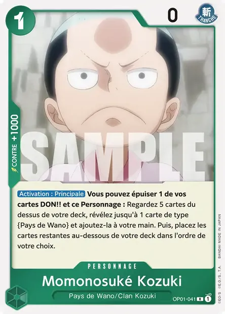 Momonosuké Kozuki, carte One Piece OP01-041 — extension ROMANCE DAWN