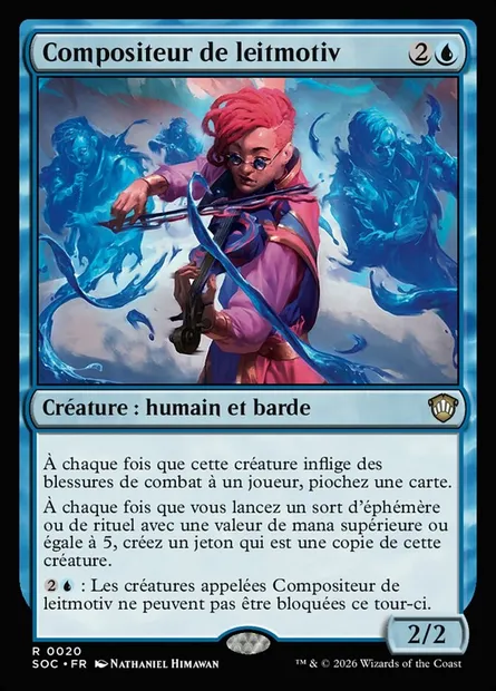 Compositeur de leitmotiv, carte Magic SOC 20 — extension Secrets of Strixhaven Commander