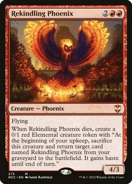 Rekindling Phoenix, Magic card NCC 273 — New Capenna Commander set