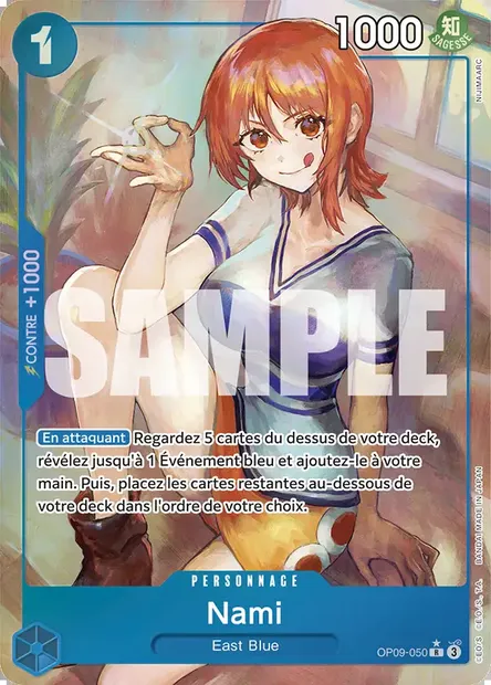 Nami, carte One Piece OP09-050 — extension LES NOUVEAUX EMPEREURS