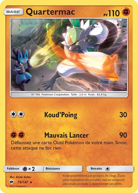 Quartermac, carte Pokémon BUS 79 — extension Ombres Ardentes