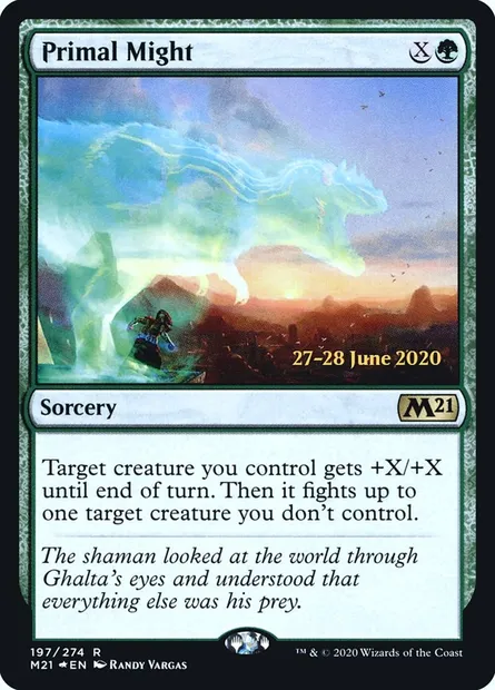 Primal Might, Magic card PM21 197s — Core Set 2021 Promos set