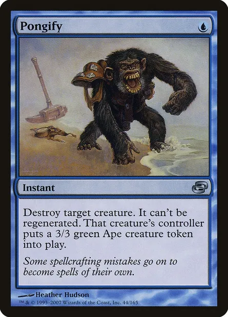 Pongidification, carte Magic PLC 44 — extension Chaos planaire
