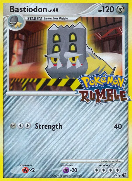 Bastiodon, Pokémon card RM 14 — Pokémon Rumble set