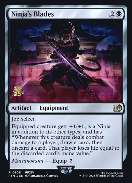 Lames de ninja, carte Magic PFIN 108s — extension Final Fantasy Promos