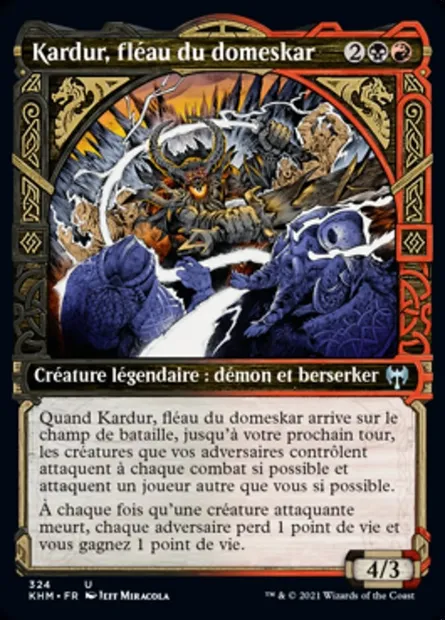 Kardur, fléau du domeskar, carte Magic KHM 324 — extension Kaldheim