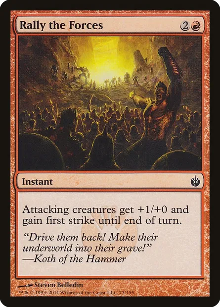Rally the Forces, Magic card MBS 73 — Mirrodin Besieged set