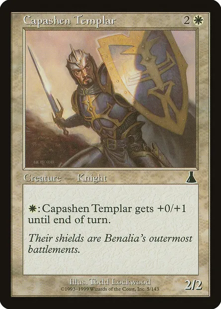 Templier Capashen, carte Magic UDS 5 — extension Destinée d'Urza