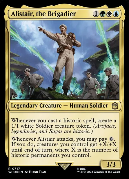 Alistair, the Brigadier, Magic card WHO 717 — Doctor Who set