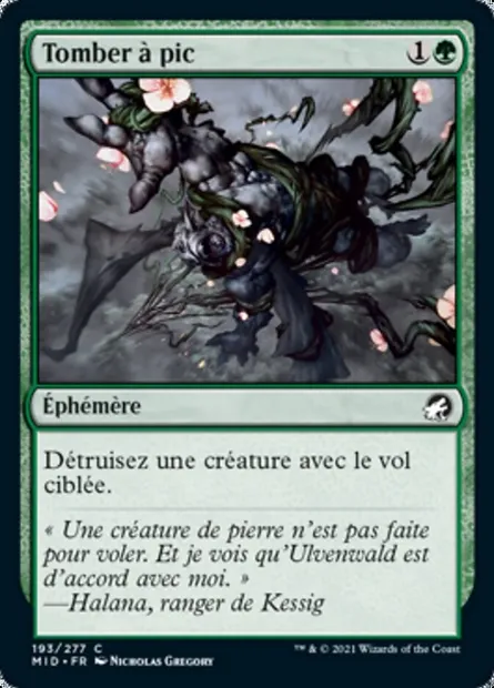 Tomber à pic, carte Magic MID 193 — extension Innistrad : chasse de minuit