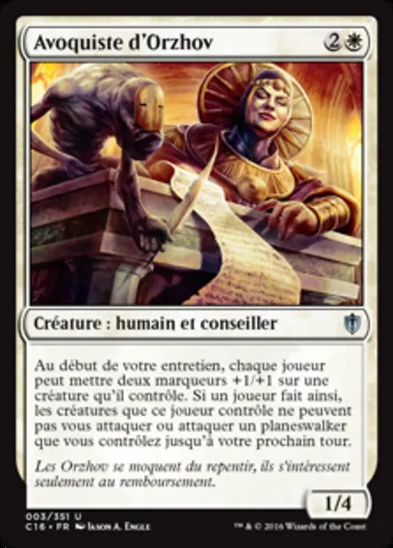 Avoquiste d'Orzhov, carte Magic C16 3 — extension Commander 2016