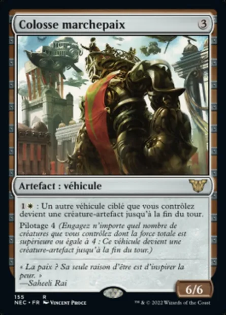 Colosse marchepaix, carte Magic NEC 155 — extension Neon Dynasty Commander