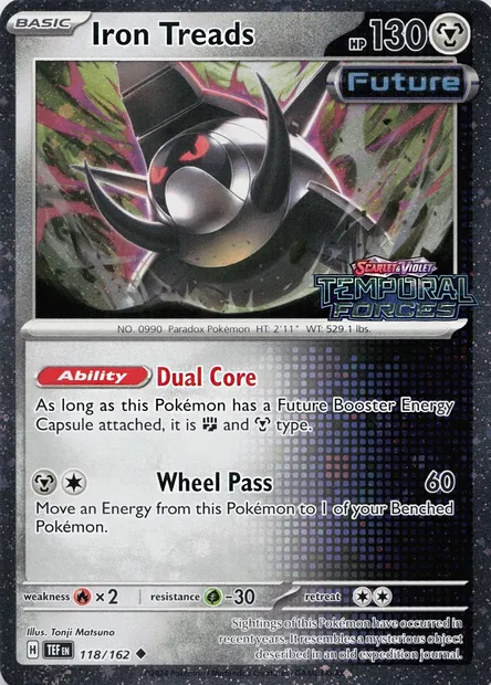 Roue-de-Fer, carte Pokémon TDX 118-2 — extension Theme Deck & Blisters Exclusives