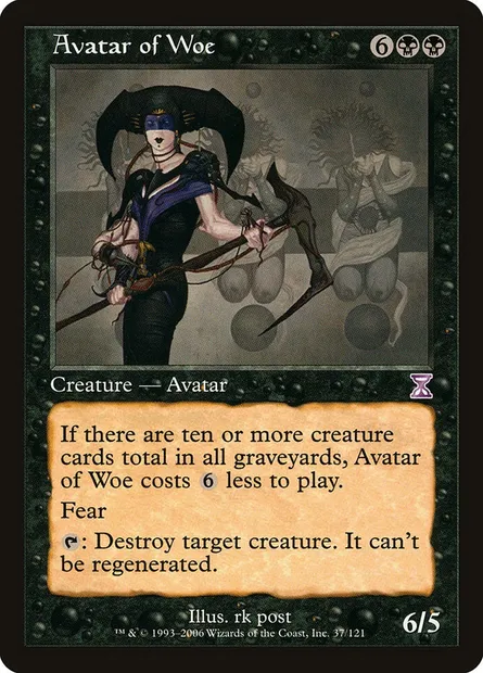 Avatar of Woe, Magic card TSB 37 — Time Spiral Timeshifted set
