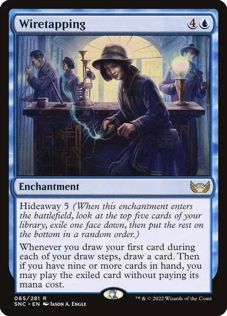 Wiretapping, Magic card SNC 65 — Streets of New Capenna set