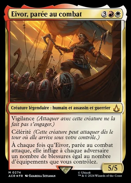 Eivor, parée au combat, carte Magic ACR 274 — extension Assassin's Creed