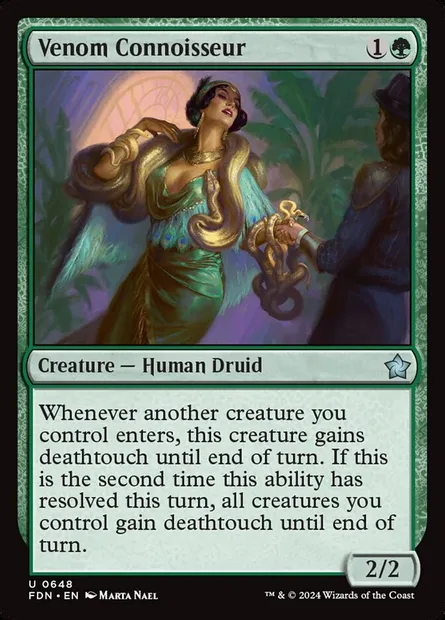 Venom Connoisseur, Magic card FDN 648 — Foundations set