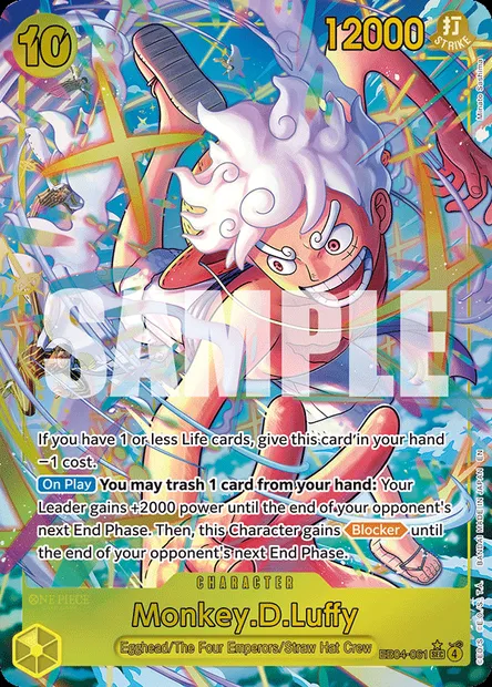 Monkey.D.Luffy, One Piece card EB04-061 — EGGHEAD CRISIS set