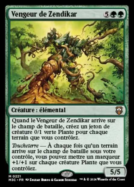 Vengeur de Zendikar, carte Magic M3C 221 — extension Modern Horizons 3 Commander