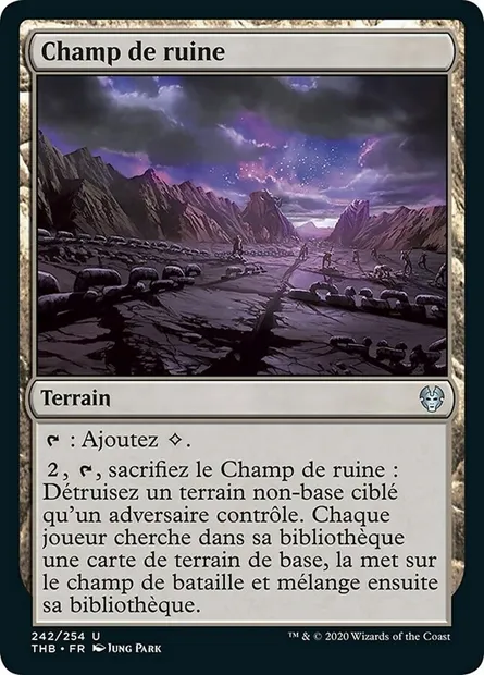 Champ de ruine, carte Magic THB 242 — extension Theros Beyond Death