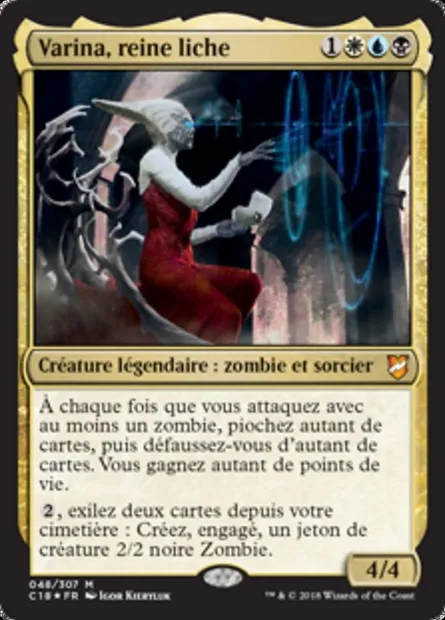 Varina, reine liche, carte Magic C18 48 — extension Commander 2018