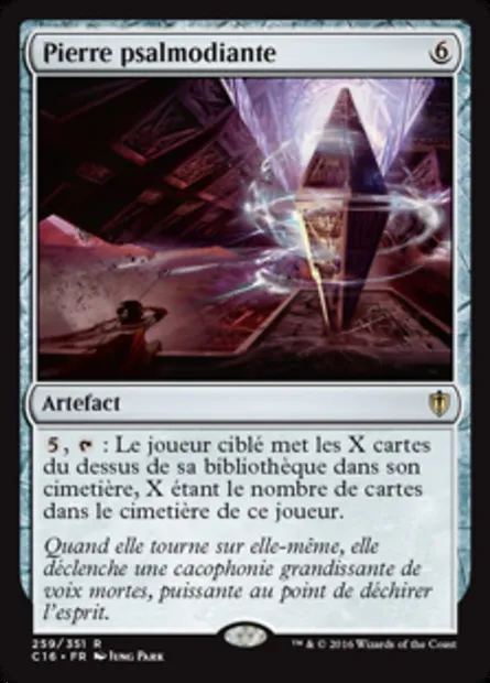 Pierre psalmodiante, carte Magic C16 259 — extension Commander 2016