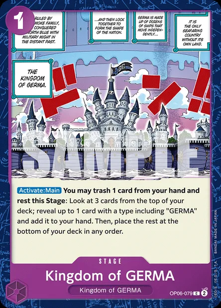 Royaume de Germa, carte One Piece OP06-079 — extension ONE PIECE CARD THE BEST