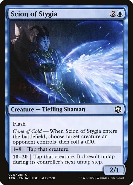 Scion of Stygia, Magic card AFR 70 — Adventures in the Forgotten Realms set