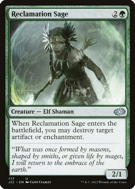 Reclamation Sage, Magic card J22 717 — Jumpstart 2022 set