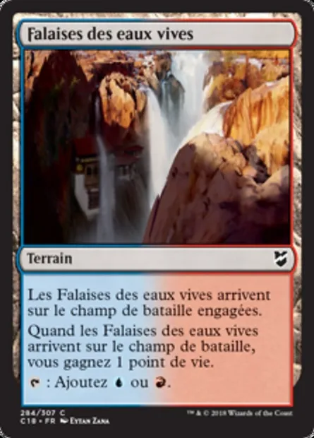 Falaises des eaux vives, carte Magic C18 284 — extension Commander 2018