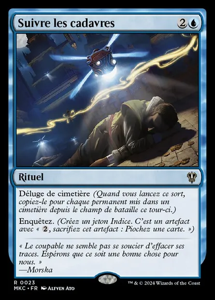 Suivre les cadavres, carte Magic MKC 23 — extension Murders at Karlov Manor Commander