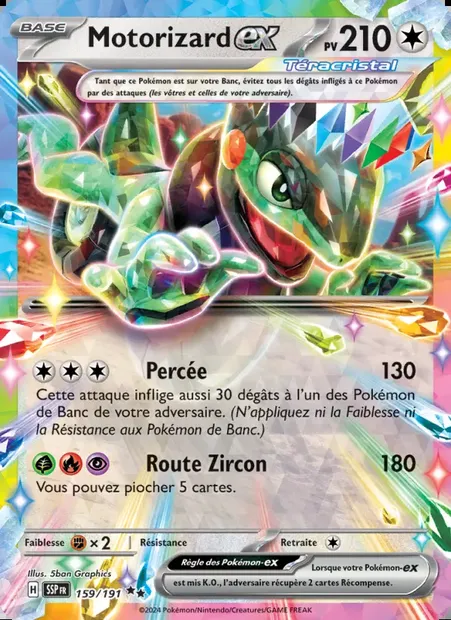 Motorizard-ex, carte Pokémon SSP 159 — extension Étincelles Déferlantes