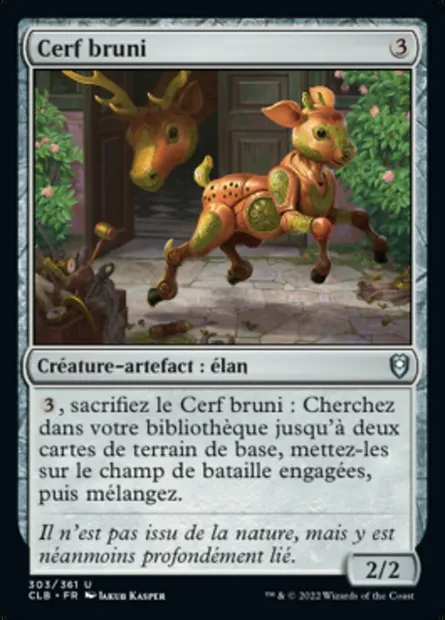 Cerf bruni, carte Magic CLB 303 — extension Commander Légendes : la bataille de la Porte de Baldur