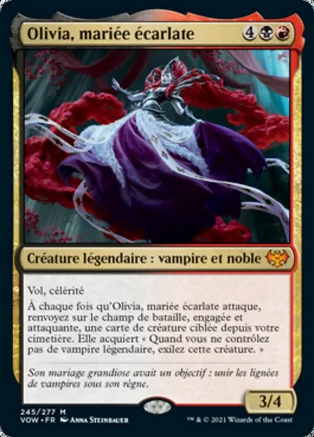 Olivia, mariée écarlate, carte Magic VOW 245 — extension Innistrad : noce écarlate