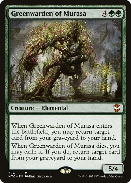 Greenwarden of Murasa, Magic card NCC 294 — New Capenna Commander set