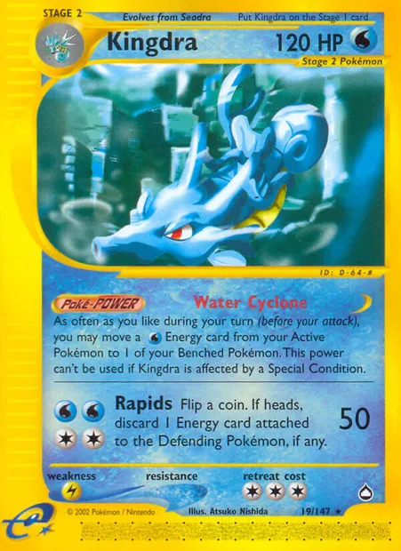 Kingdra, Pokémon card AQ 19 — Aquapolis set